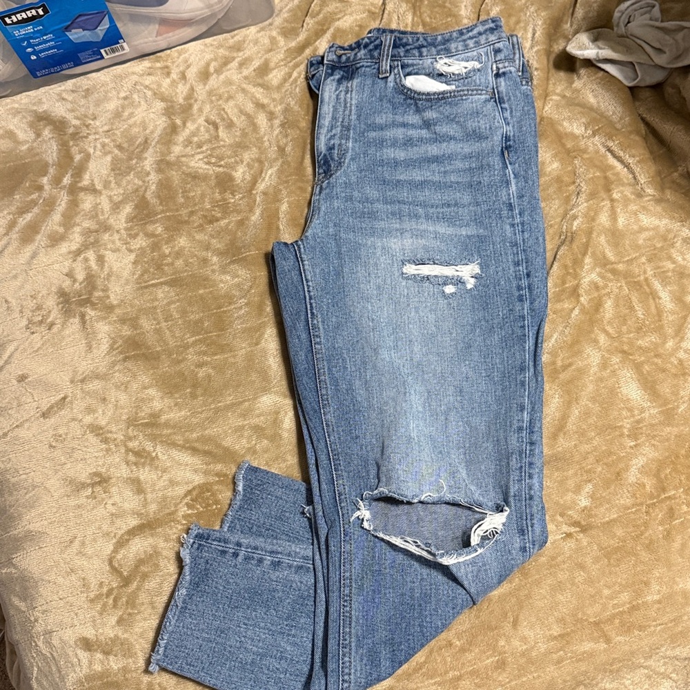 Women's Straight Leg Jeans - Blue